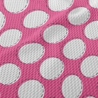 Simple Dots And Dashed Lines Birdseye Piqué