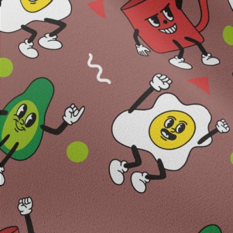Naughty Cartoon Breakfast Chiffon