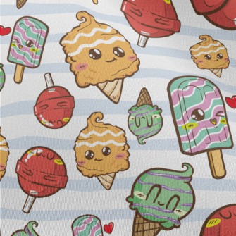 Cute Ice Cream And Lollipop Chiffon