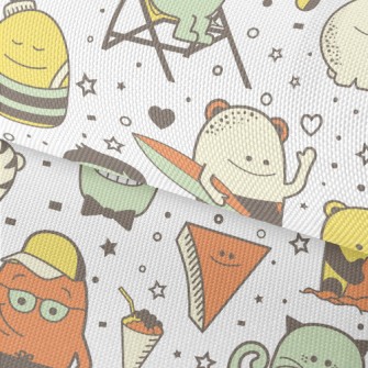 Cute Holiday Monster Waterproof Oxford