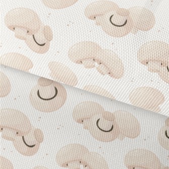 Cartoon White Mushroom Waterproof Oxford