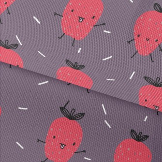 Hand Drawn Funny Strawberry Waterproof Oxford