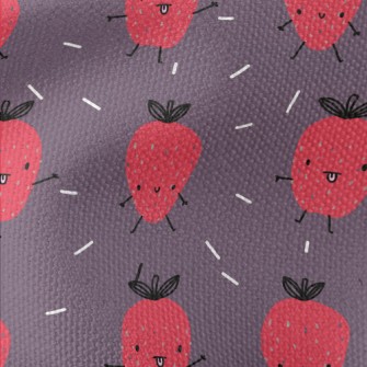 Hand Drawn Funny Strawberry Waterproof Canvas