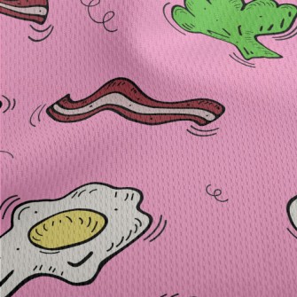 Cauliflower Bacon Omelette Athletic Mesh Flat Back