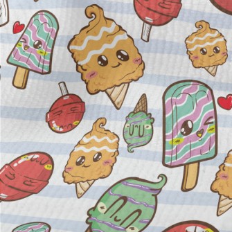 Cute Ice Cream And Lollipop Terry
