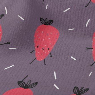 Hand Drawn Funny Strawberry Terry