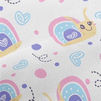 Happy Pink And Blue Snail Performance Linen
