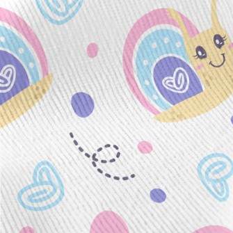 Happy Pink And Blue Snail Standard Corduroy