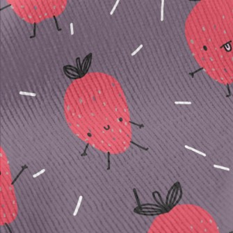 Hand Drawn Funny Strawberry Standard Corduroy