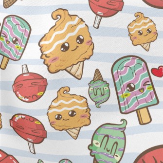 Cute Ice Cream And Lollipop Stretch Ponte