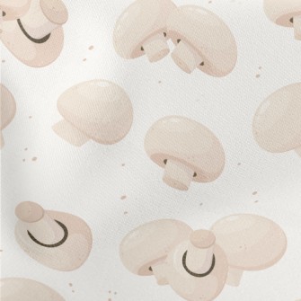 Cartoon White Mushroom Stretch Ponte