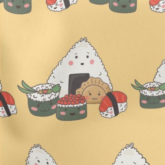 Hand Drawn Sushi And Rice Ball Stretch Ponte