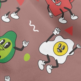 Naughty Cartoon Breakfast Micro Fleece