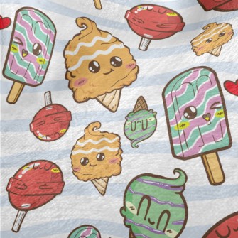 Cute Ice Cream And Lollipop Minky