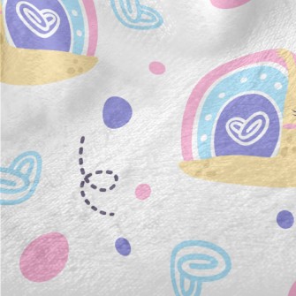 Happy Pink And Blue Snail Minky