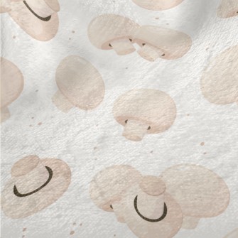 Cartoon White Mushroom Minky