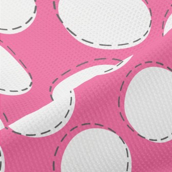 Simple Dots And Dashed Lines Piqué