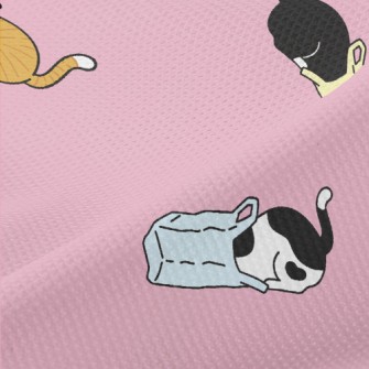 Hand-painted Cat Drilling Bag Piqué