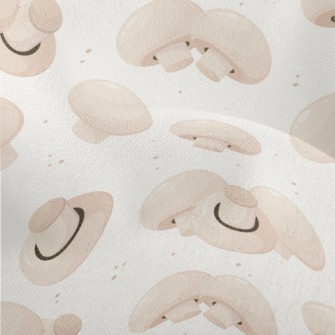Cartoon White Mushroom Lightweight Performance Linen