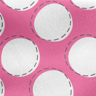 Simple Dots And Dashed Lines Jersey Backed Fleece