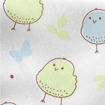 Happy Two-color Chicken Jersey Backed Fleece