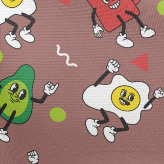 Naughty Cartoon Breakfast Pongee