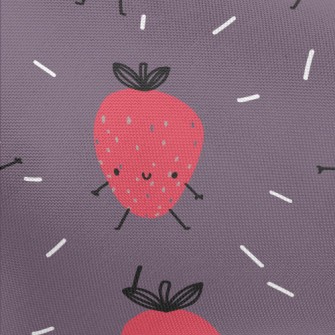 Hand Drawn Funny Strawberry Pongee