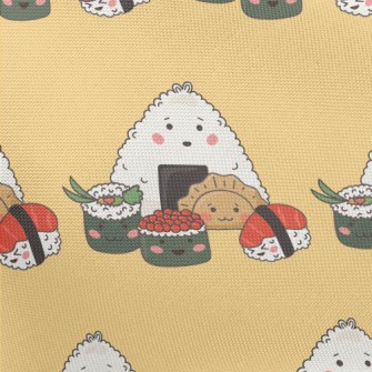 Hand Drawn Sushi And Rice Ball Pongee