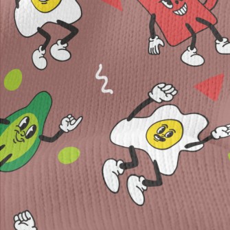 Naughty Cartoon Breakfast Stretch Jersey