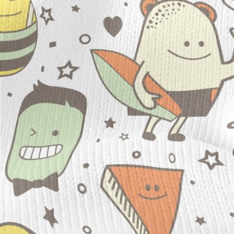 Cute Holiday Monster Stretch Jersey