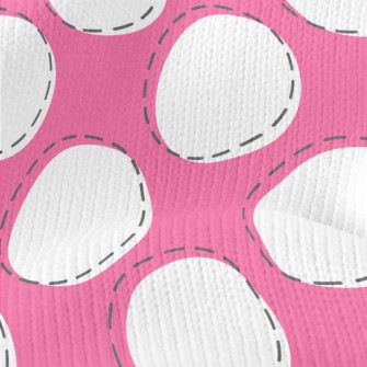 Simple Dots And Dashed Lines Stretch Jersey