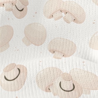Cartoon White Mushroom Stretch Jersey