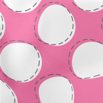 Simple Dots And Dashed Lines Lightweight Cotton Poplin