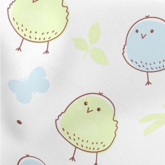 Happy Two-color Chicken Lightweight Cotton Poplin