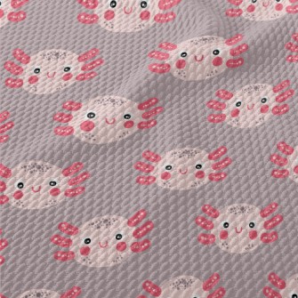 Hand Drawn Cute Salamander Birdseye Piqué