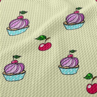 Cherry Frosting Cake Birdseye Piqué