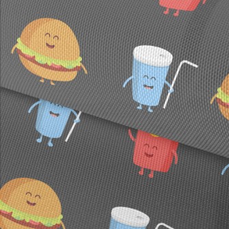 Hamburger French Fries Coke Waterproof Oxford