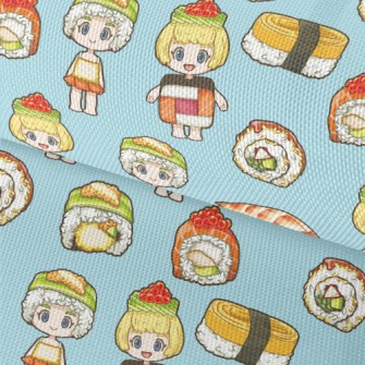 Cute Sushi Girl Waterproof Oxford
