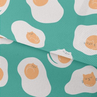 Funny Cat Fried Eggs Waterproof Oxford