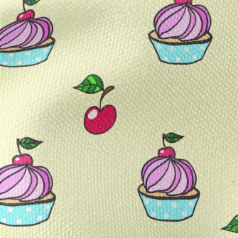 Cherry Frosting Cake Waterproof Canvas