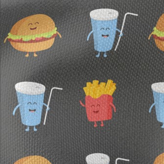 Hamburger French Fries Coke Waterproof Canvas