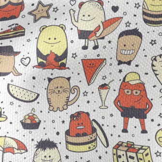 Hand Drawn Cute Monsters Waterproof Canvas