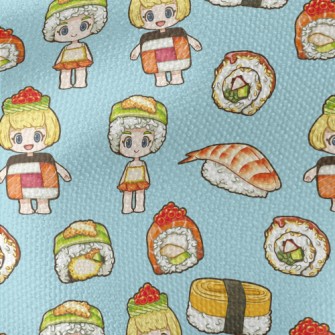 Cute Sushi Girl Waterproof Canvas