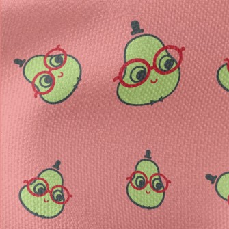 Cute Gentleman Guava Waterproof Canvas