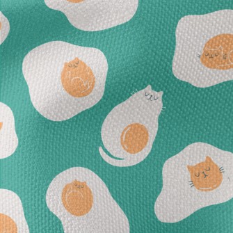 Funny Cat Fried Eggs Waterproof Canvas