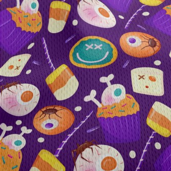 Halloween Themed Snacks Athletic Mesh Flat Back