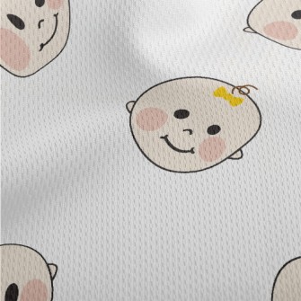 Cute Baby Face Athletic Mesh Flat Back