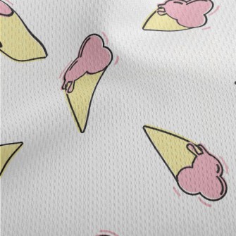 Cartoon Strawberry Cone Athletic Mesh Flat Back