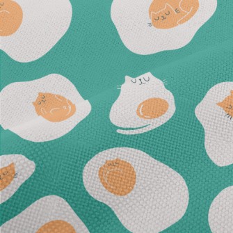 Funny Cat Fried Eggs Performance Linen
