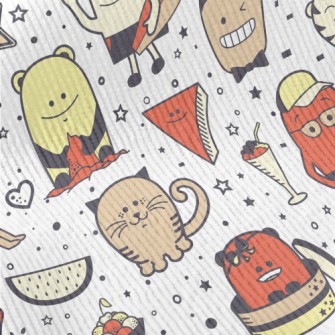 Hand Drawn Cute Monsters Standard Corduroy